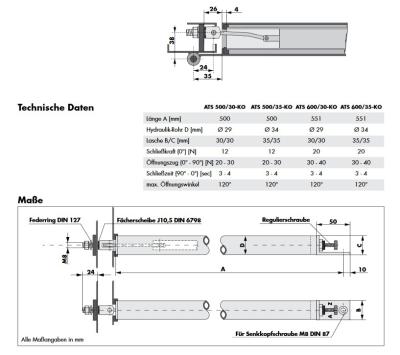 Rohrtürschließer ATS 600/35 KO, A